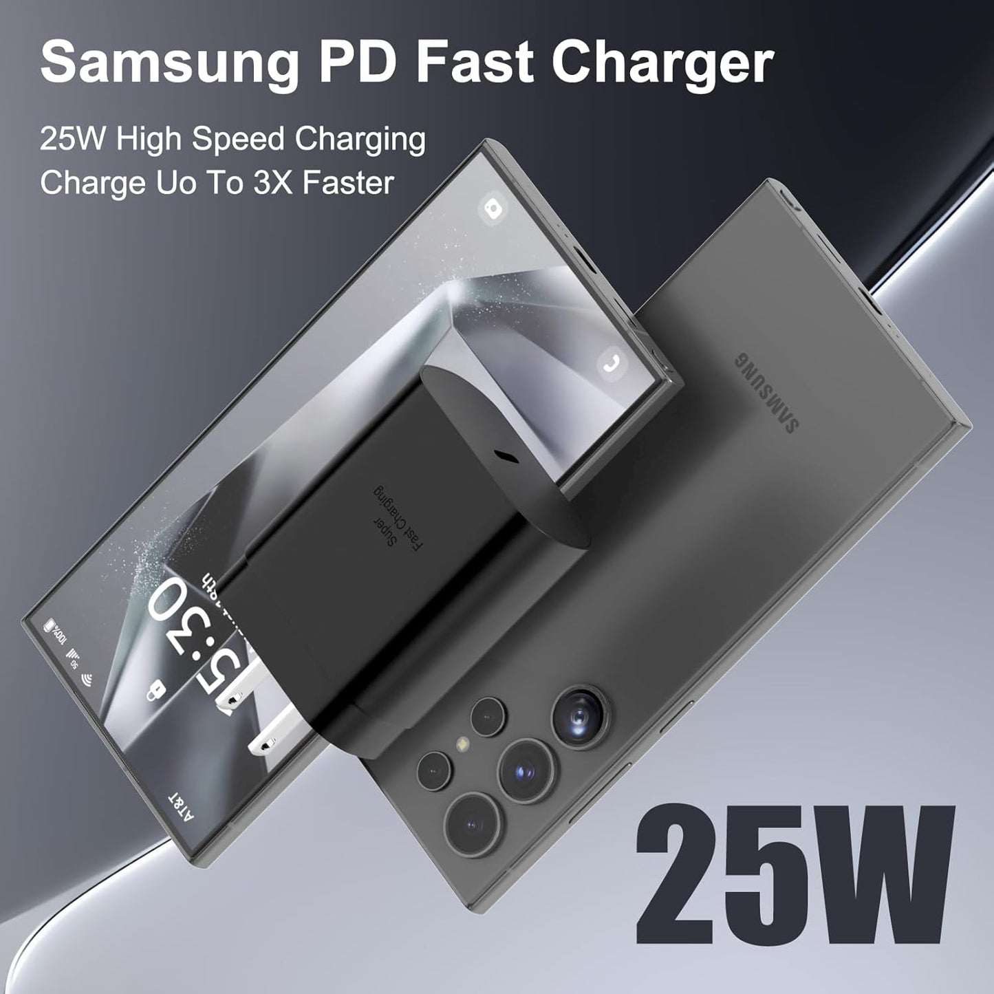 Samsung USB-C Super Fast Charging Power Adapter,25W PD Charger Block for Samsung Galaxy S26/S26 Ultra/S26+/S25 Ultra/S25/S25+/S24 Ultra/S24/S24+/S23 Ultra/S23/S23+/S22/S22 Ultra/S22+(2 Pack)